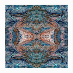 Blue Arabesque Medium Glasses Cloth (2 Sides) by kaleidomarblingart