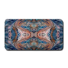 Blue Arabesque Medium Bar Mat by kaleidomarblingart