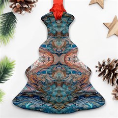 Blue Arabesque Ornament (christmas Tree)  by kaleidomarblingart