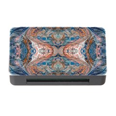 Blue Arabesque Memory Card Reader With Cf by kaleidomarblingart