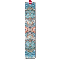 Blue Arabesque Large Book Marks by kaleidomarblingart