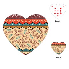 Ethnic-tribal-pattern-background Playing Cards Single Design (heart)