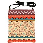 Ethnic-tribal-pattern-background Shoulder Sling Bag Front