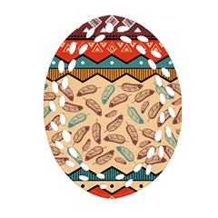 Ethnic-tribal-pattern-background Oval Filigree Ornament (two Sides)