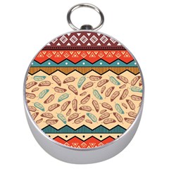 Ethnic-tribal-pattern-background Silver Compasses