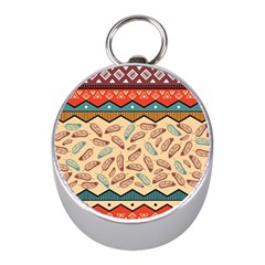 Ethnic-tribal-pattern-background Mini Silver Compasses