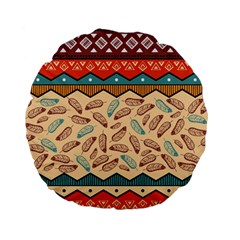 Ethnic-tribal-pattern-background Standard 15  Premium Flano Round Cushions