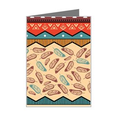 Ethnic-tribal-pattern-background Mini Greeting Card by Apen