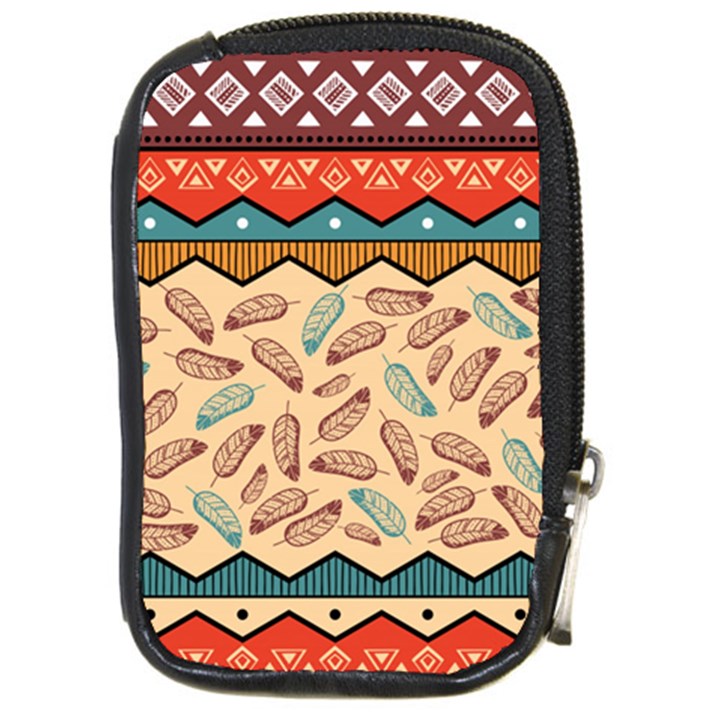 Ethnic-tribal-pattern-background Compact Camera Leather Case