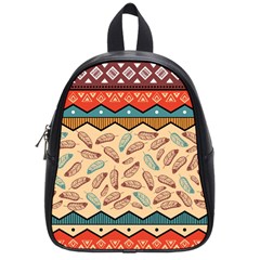 Ethnic-tribal-pattern-background School Bag (small) by Apen