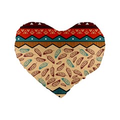 Ethnic-tribal-pattern-background Standard 16  Premium Heart Shape Cushions