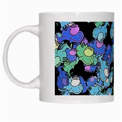 Chromatic Creatures Dance Wacky Pattern White Mug by dflcprintsclothing