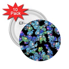 Chromatic Creatures Dance Wacky Pattern 2 25  Buttons (10 Pack)  by dflcprintsclothing