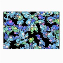 Chromatic Creatures Dance Wacky Pattern Postcards 5  X 7  (pkg Of 10) by dflcprintsclothing