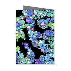 Chromatic Creatures Dance Wacky Pattern Mini Greeting Cards (pkg Of 8) by dflcprintsclothing