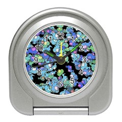 Chromatic Creatures Dance Wacky Pattern Travel Alarm Clock by dflcprintsclothing