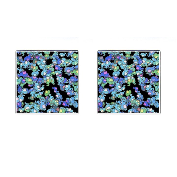 Chromatic Creatures Dance Wacky Pattern Cufflinks (Square)