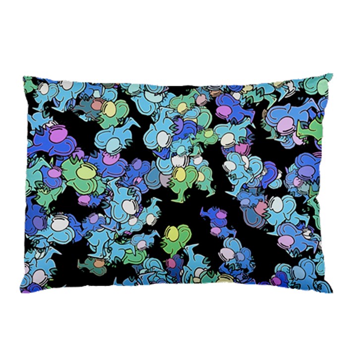 Chromatic Creatures Dance Wacky Pattern Pillow Case