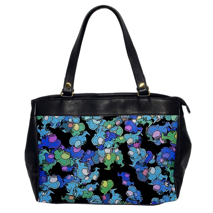 Chromatic Creatures Dance Wacky Pattern Oversize Office Handbag