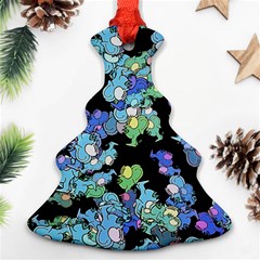 Chromatic Creatures Dance Wacky Pattern Ornament (christmas Tree)  by dflcprintsclothing