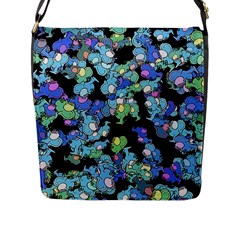 Chromatic Creatures Dance Wacky Pattern Flap Closure Messenger Bag (l) by dflcprintsclothing