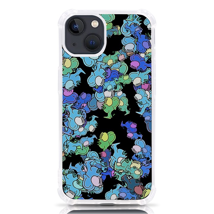 Chromatic Creatures Dance Wacky Pattern iPhone 13 TPU UV Print Case