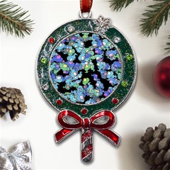 Chromatic Creatures Dance Wacky Pattern Metal X mas Lollipop With Crystal Ornament by dflcprintsclothing