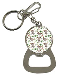 Seamless Pattern With Cute Sloths Bottle Opener Key Chain by Ndabl3x