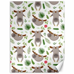 Seamless Pattern With Cute Sloths Canvas 36  X 48  by Ndabl3x