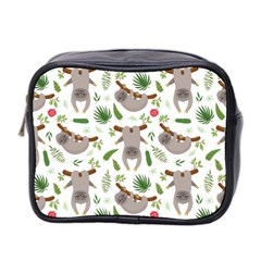 Seamless Pattern With Cute Sloths Mini Toiletries Bag (two Sides) by Ndabl3x