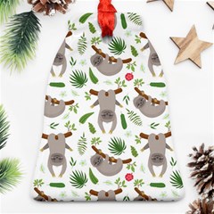 Seamless Pattern With Cute Sloths Ornament (bell) by Ndabl3x