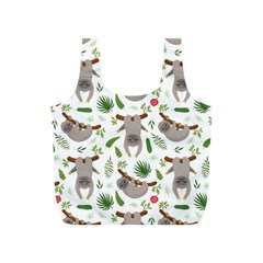 Seamless Pattern With Cute Sloths Full Print Recycle Bag (s) by Ndabl3x