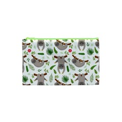 Seamless Pattern With Cute Sloths Cosmetic Bag (xs)