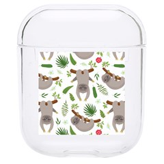 Seamless Pattern With Cute Sloths Hard Pc Airpods 1/2 Case