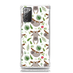 Seamless Pattern With Cute Sloths Samsung Galaxy Note 20 Tpu Uv Case by Ndabl3x