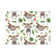 Seamless Pattern With Cute Sloths Premium Plush Fleece Blanket (mini) by Ndabl3x