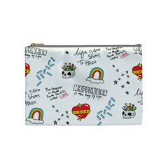 Abstract Fashion Background Suitable Fabric Printing Cosmetic Bag (medium)