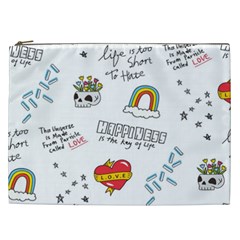 Abstract Fashion Background Suitable Fabric Printing Cosmetic Bag (xxl) by Ndabl3x