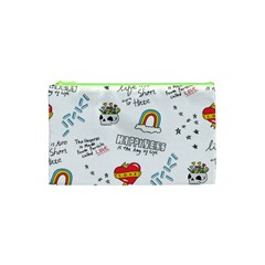 Abstract Fashion Background Suitable Fabric Printing Cosmetic Bag (xs)