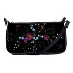 Embroidery Trend Floral Pattern Small Branches Herb Rose Shoulder Clutch Bag Front