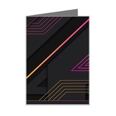 Gradient Geometric Shapes Dark Background Mini Greeting Card by Ndabl3x