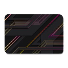 Gradient Geometric Shapes Dark Background Plate Mats by Ndabl3x