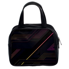 Gradient Geometric Shapes Dark Background Classic Handbag (two Sides) by Ndabl3x