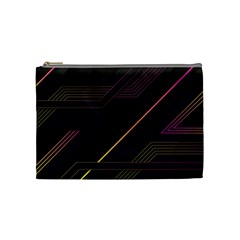 Gradient Geometric Shapes Dark Background Cosmetic Bag (medium) by Ndabl3x