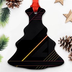 Gradient Geometric Shapes Dark Background Christmas Tree Ornament (two Sides)