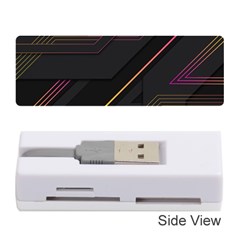 Gradient Geometric Shapes Dark Background Memory Card Reader (stick) by Ndabl3x