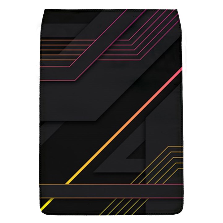 Gradient Geometric Shapes Dark Background Removable Flap Cover (S)