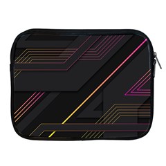 Gradient Geometric Shapes Dark Background Apple Ipad 2/3/4 Zipper Cases by Ndabl3x