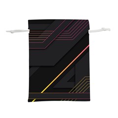 Gradient Geometric Shapes Dark Background Lightweight Drawstring Pouch (s) by Ndabl3x