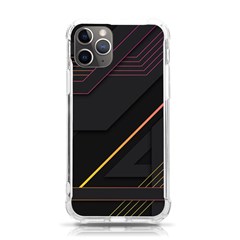 Gradient Geometric Shapes Dark Background Iphone 11 Pro 5 8 Inch Tpu Uv Print Case by Ndabl3x